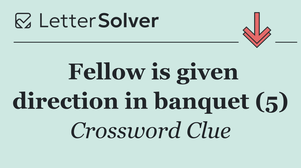 Fellow is given direction in banquet (5)