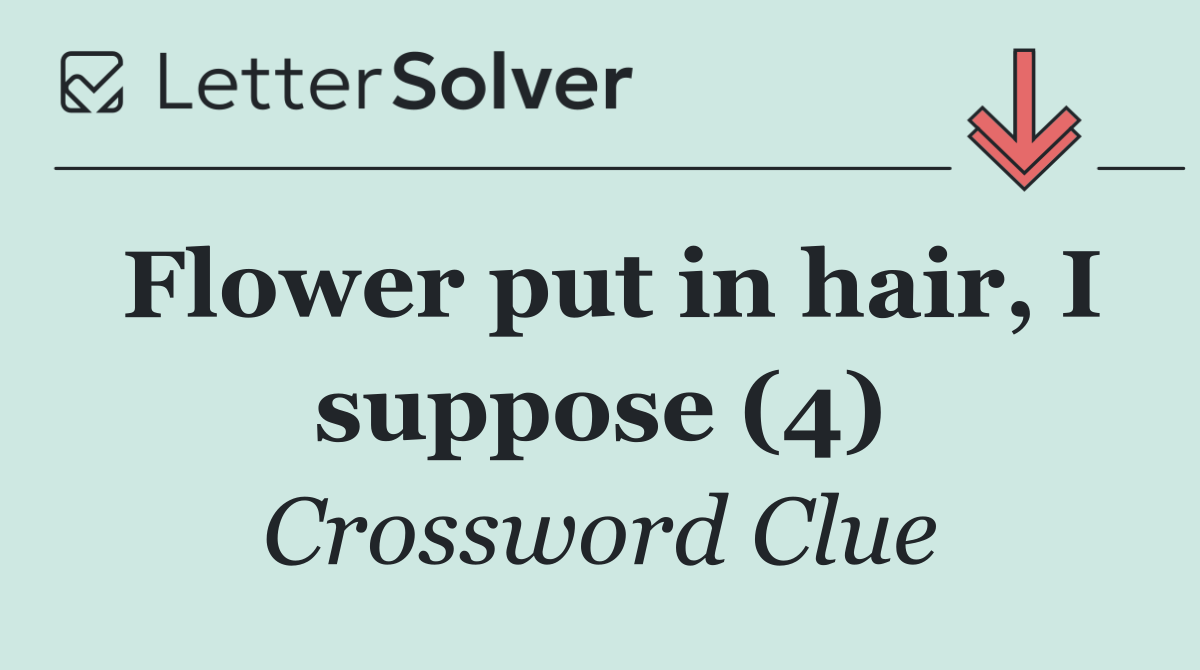 Flower put in hair, I suppose (4)