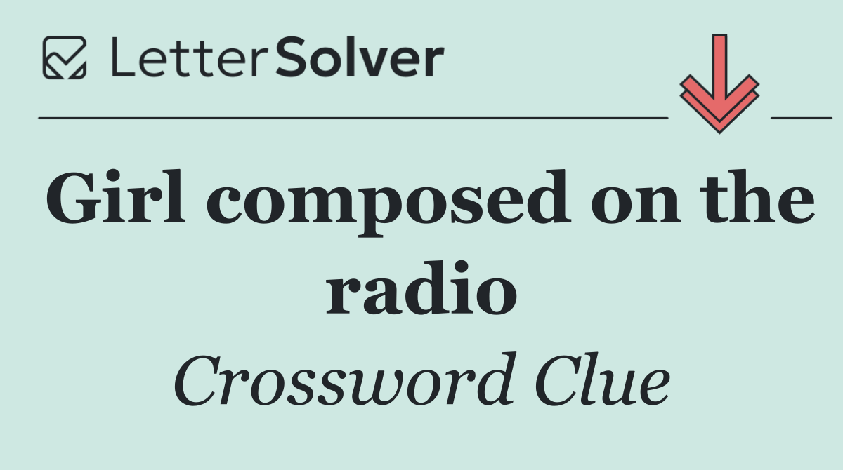 Girl composed on the radio
