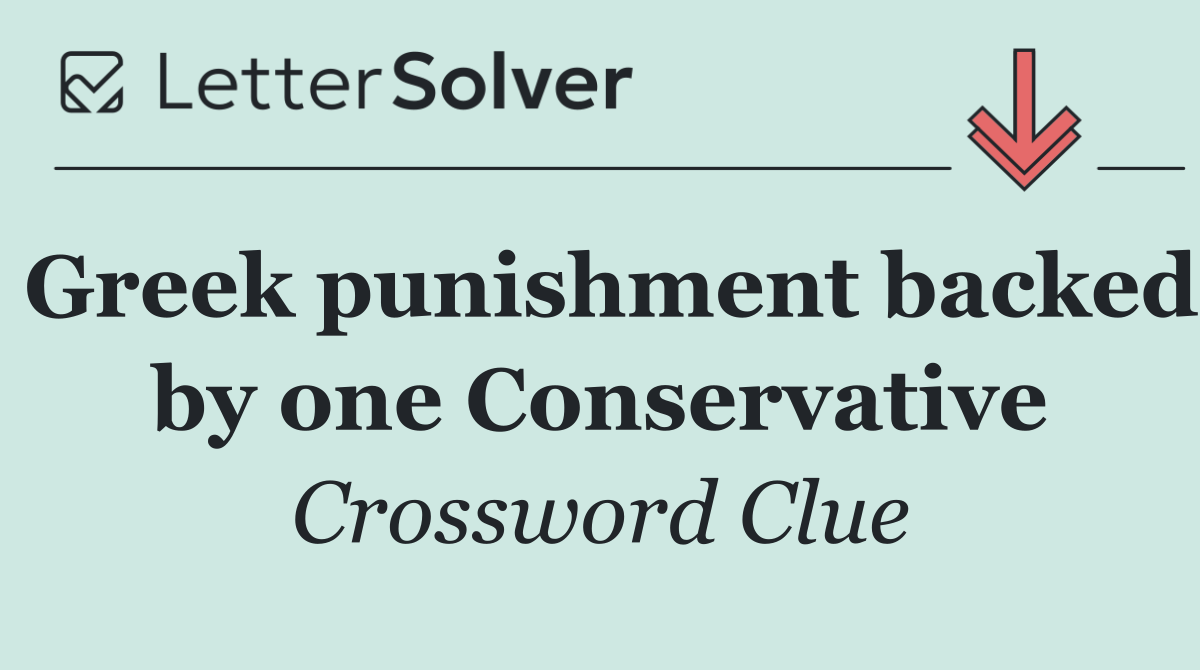 Greek punishment backed by one Conservative