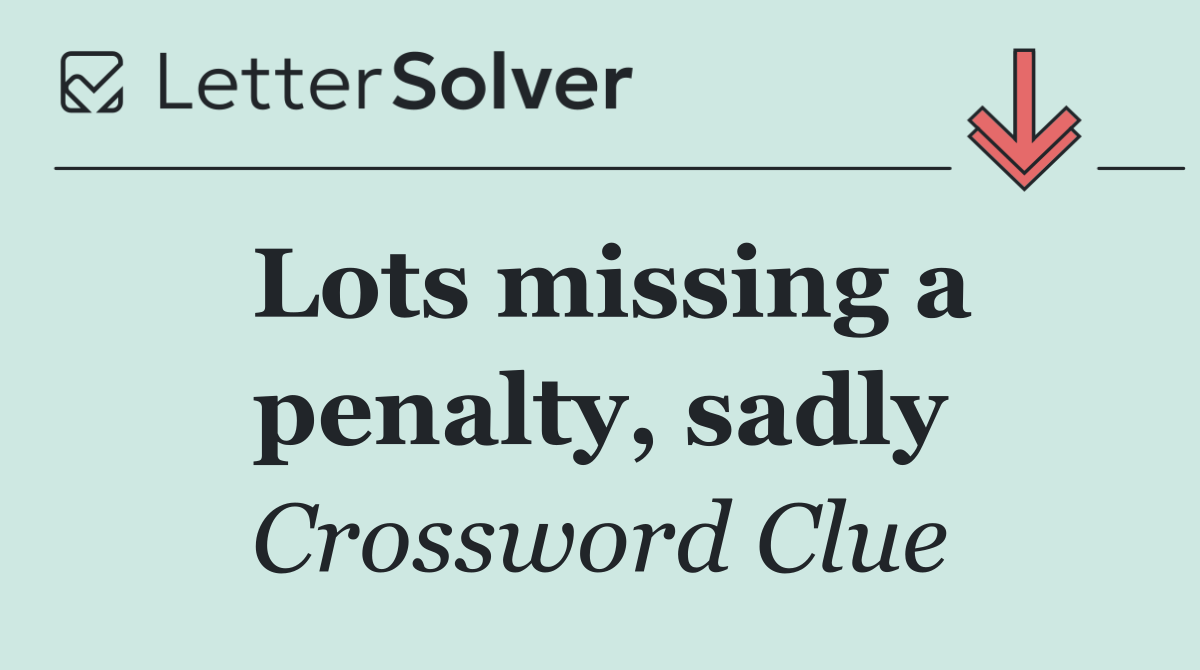 Lots missing a penalty, sadly