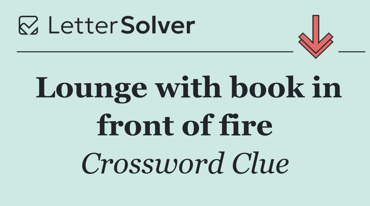 Lounge with book in front of fire