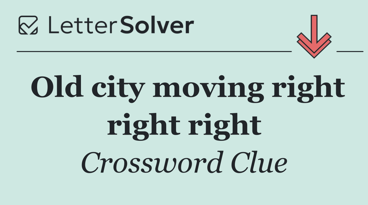 Old city moving right right right