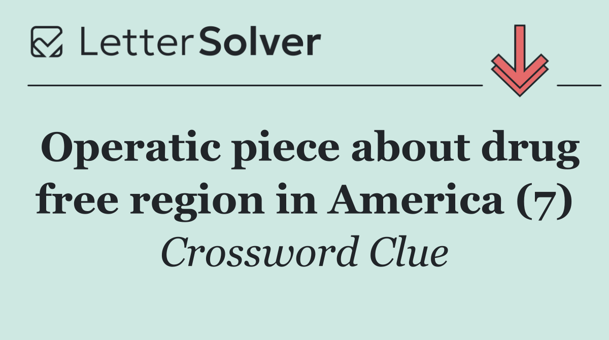 Operatic piece about drug free region in America (7)