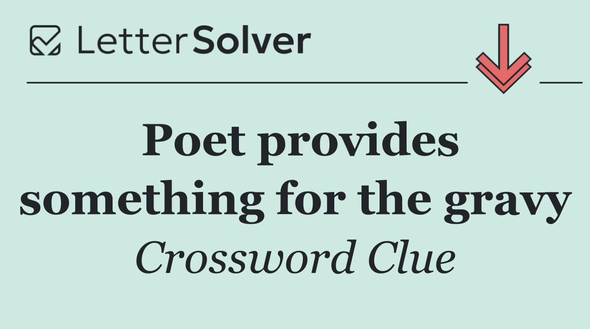 Poet provides something for the gravy