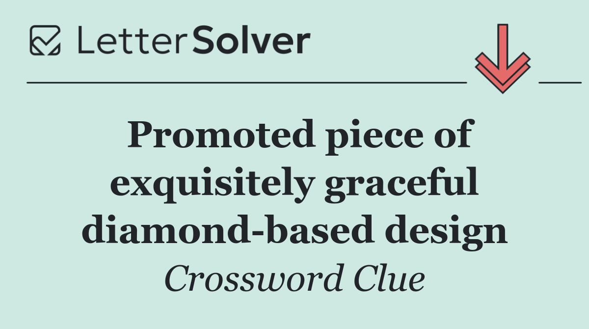 Promoted piece of exquisitely graceful diamond based design