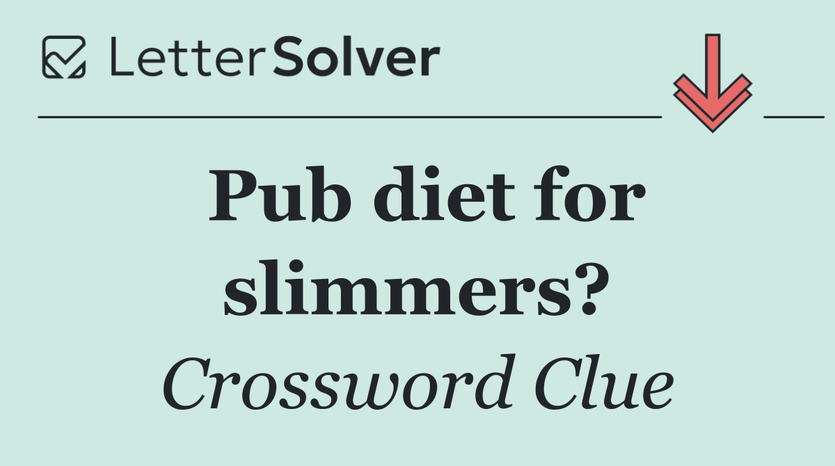 Pub diet for slimmers?