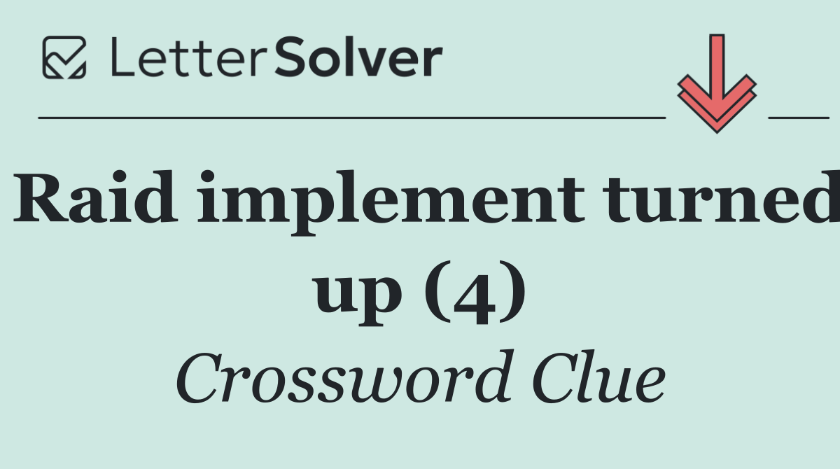 Raid implement turned up (4)