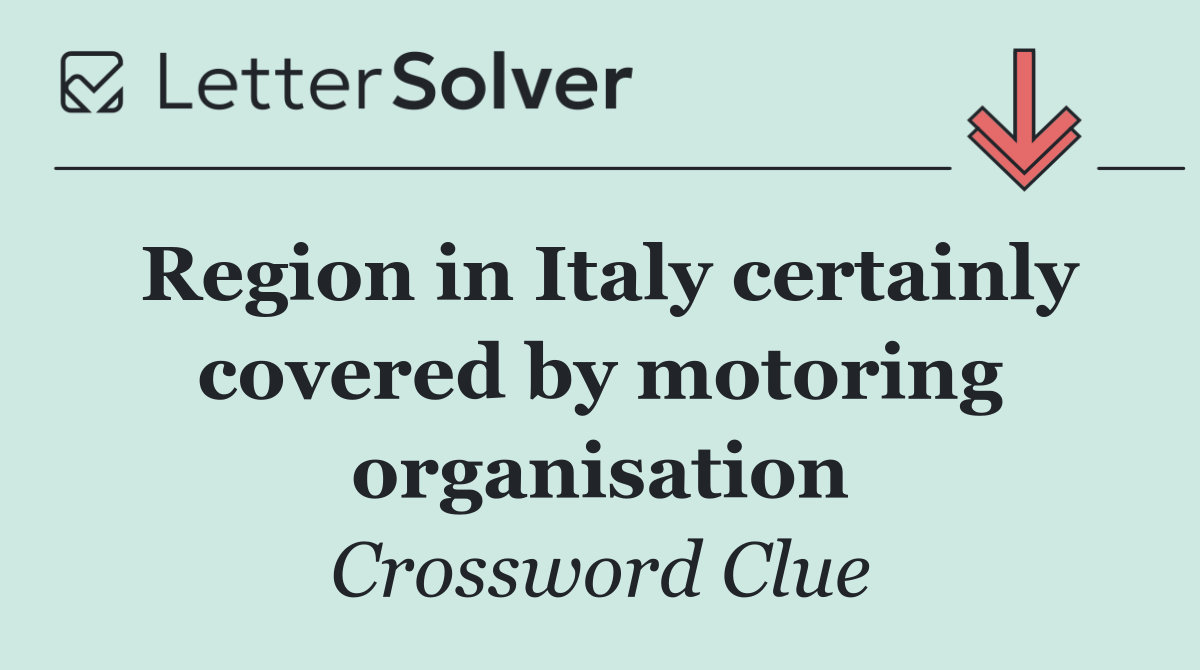 Region in Italy certainly covered by motoring organisation