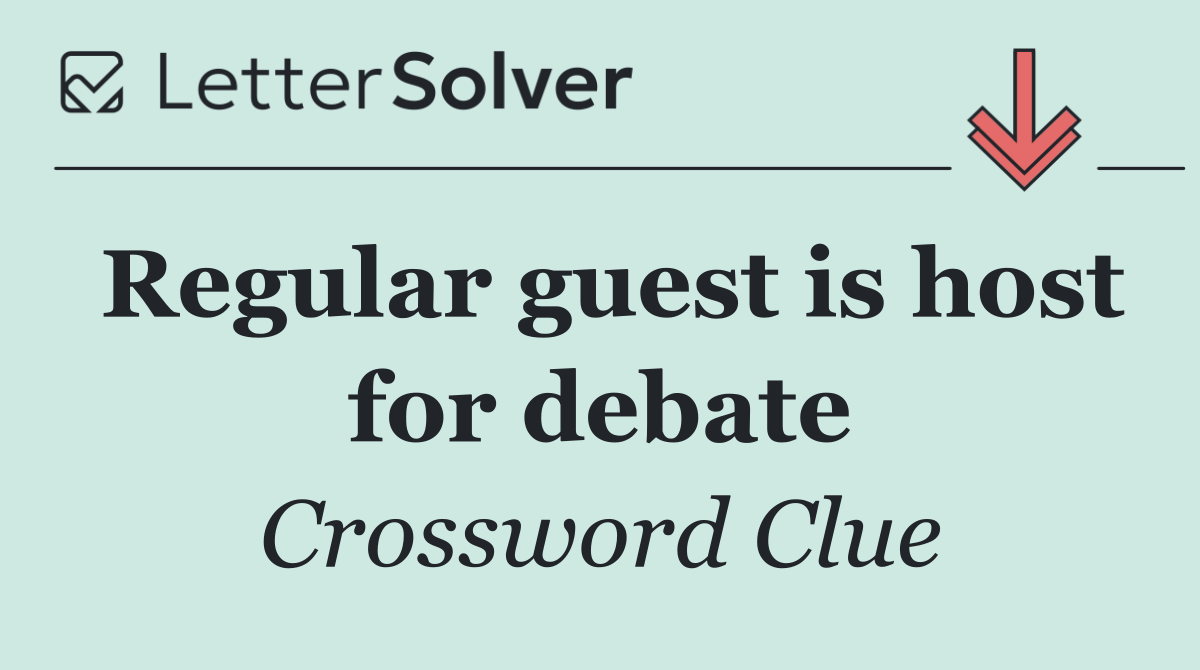 Regular guest is host for debate