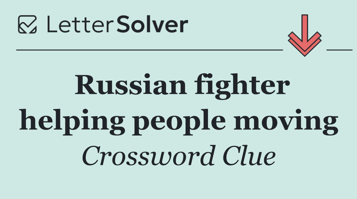 Russian fighter helping people moving