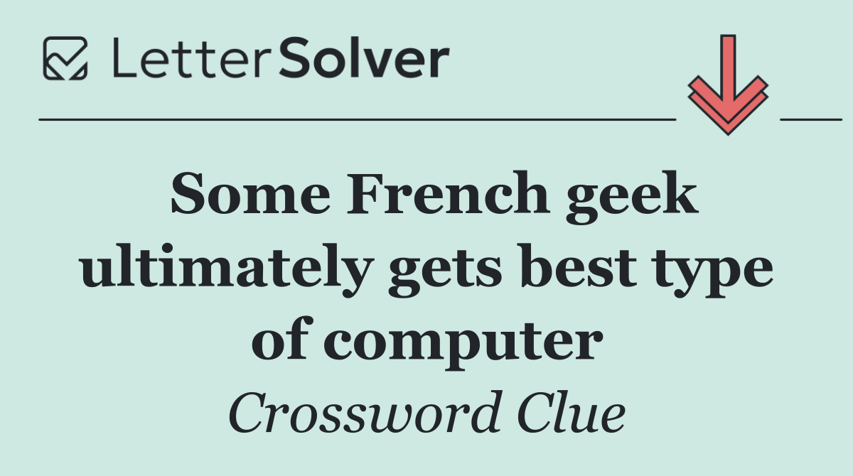 Some French geek ultimately gets best type of computer