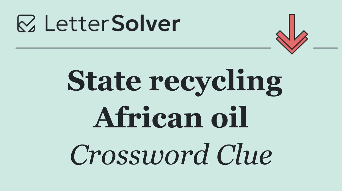 State recycling African oil