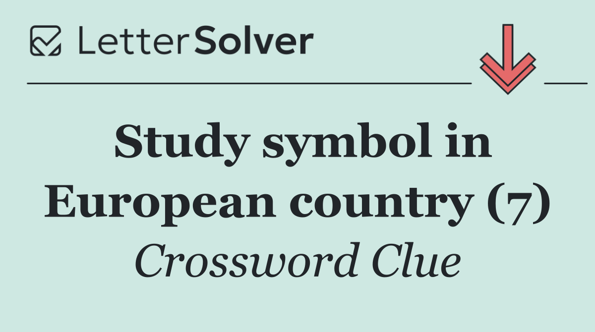 Study symbol in European country (7)