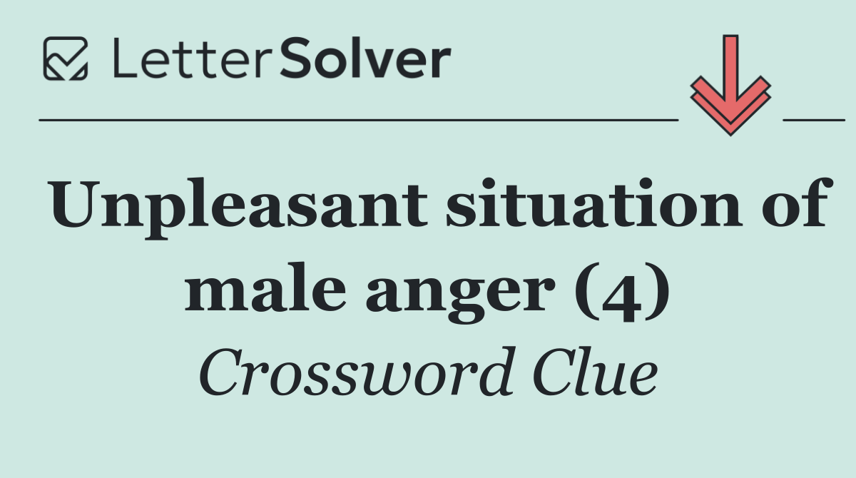 Unpleasant situation of male anger (4)