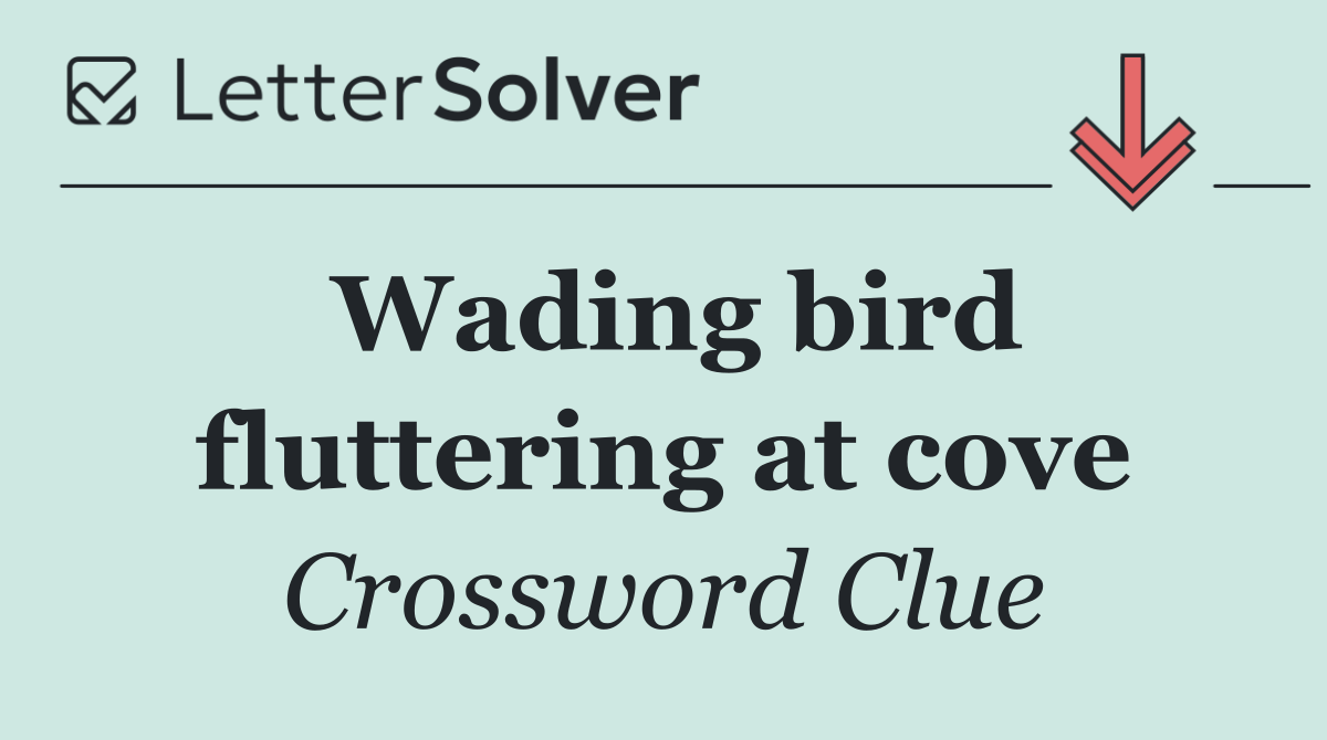 Wading bird fluttering at cove