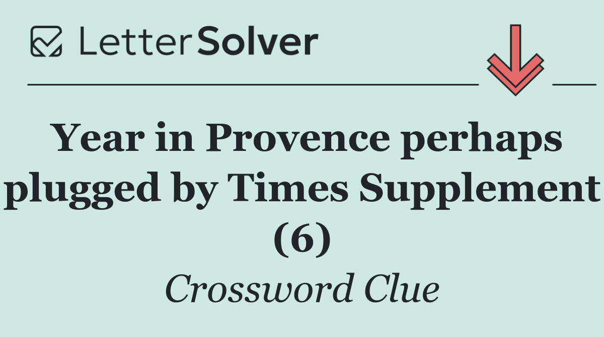 Year in Provence perhaps plugged by Times Supplement (6)