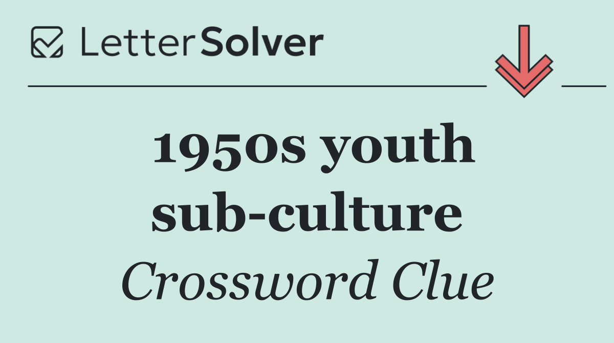 1950s youth sub culture