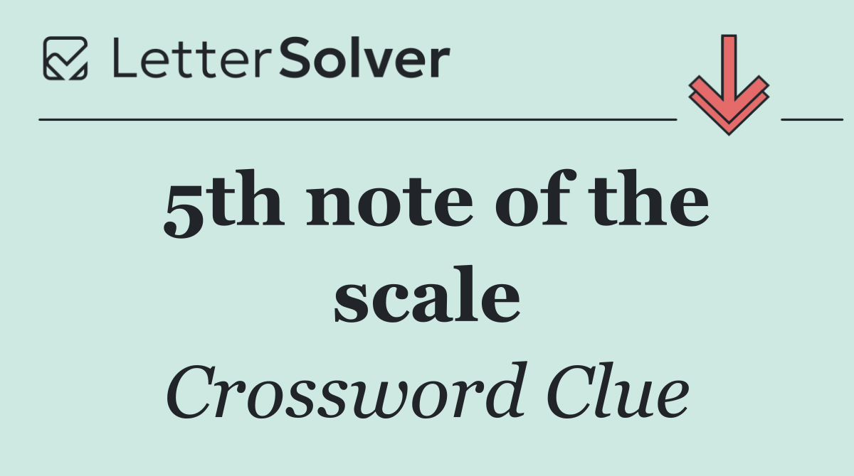 5th note of the scale