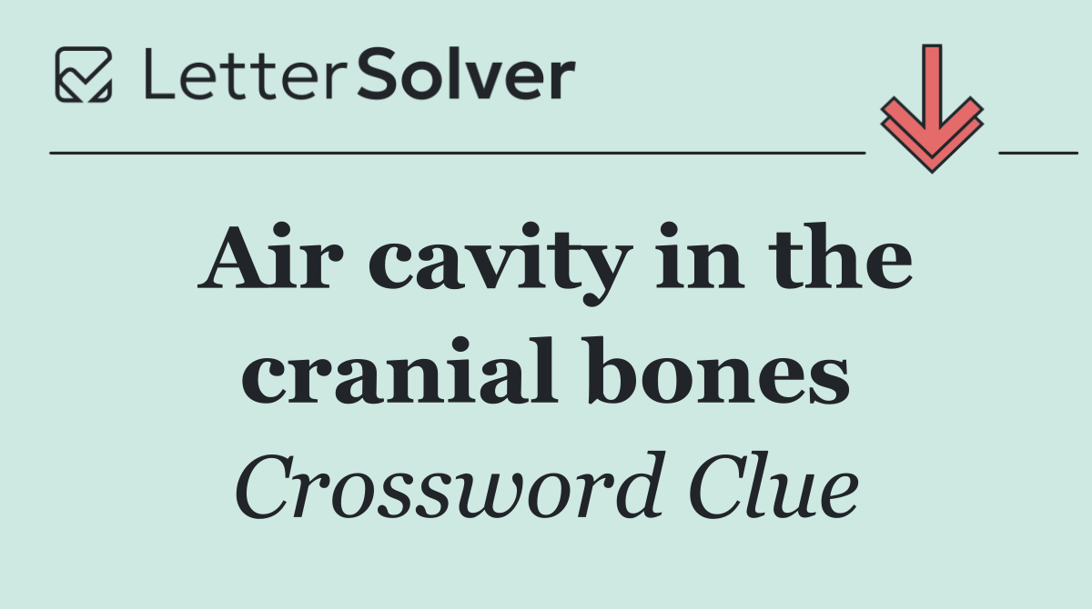 Air cavity in the cranial bones