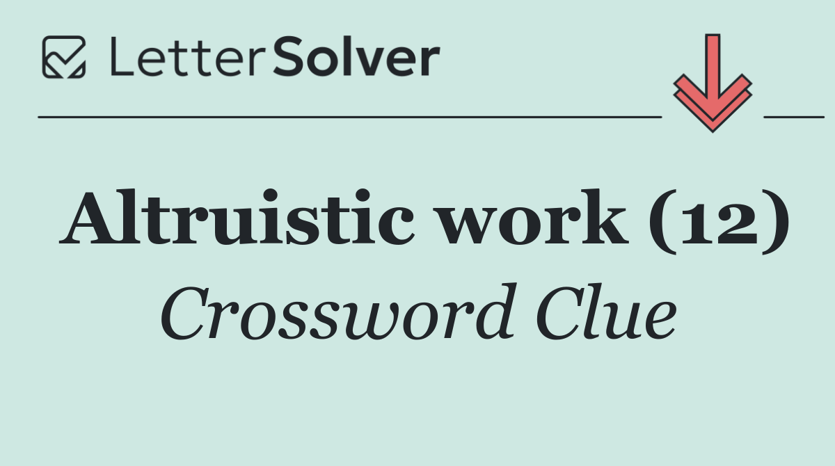Altruistic work (12)