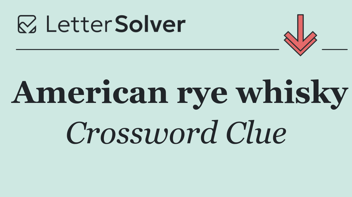 American rye whisky