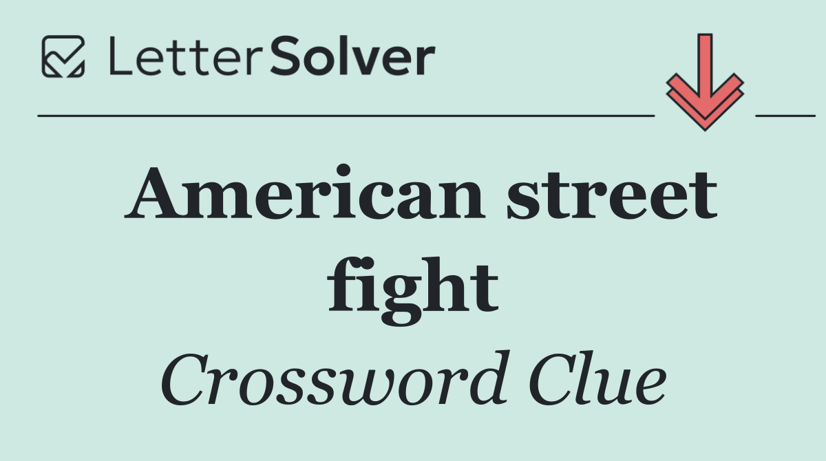 American street fight