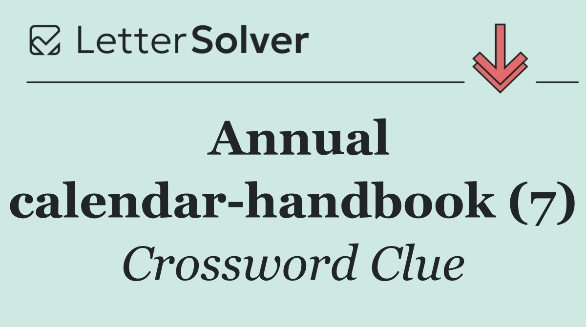 Annual calendar handbook (7)