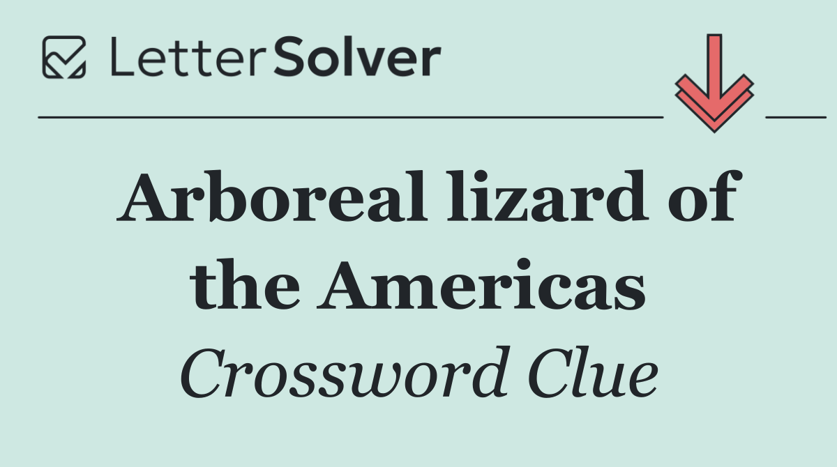 Arboreal lizard of the Americas