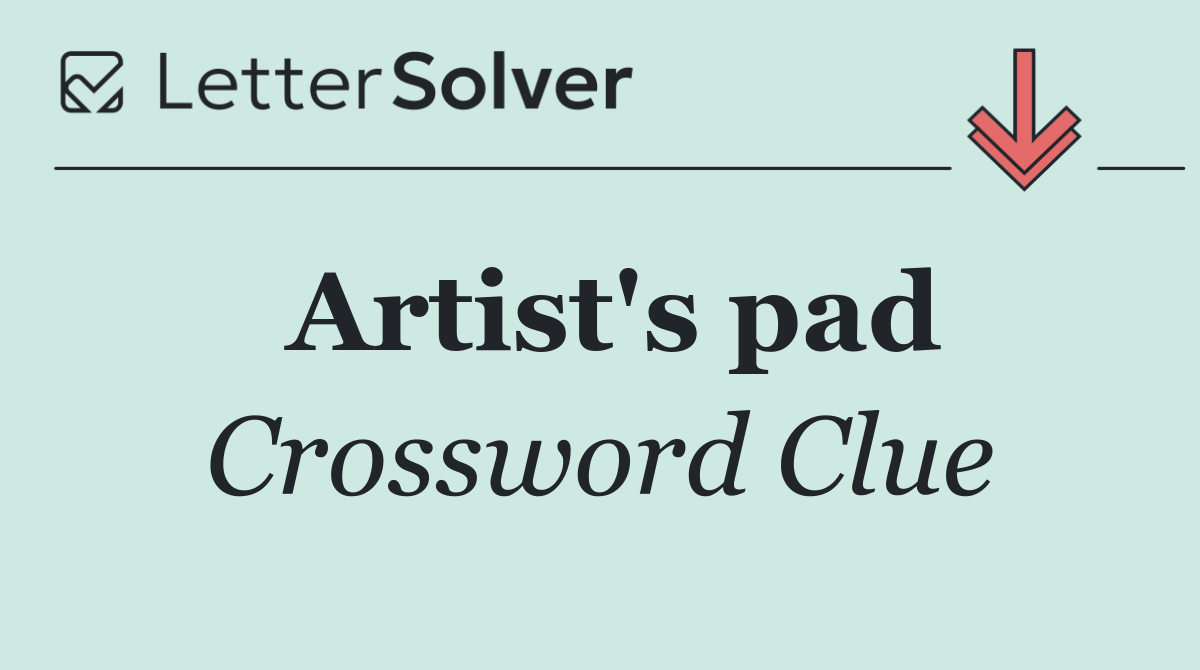 Artist's pad