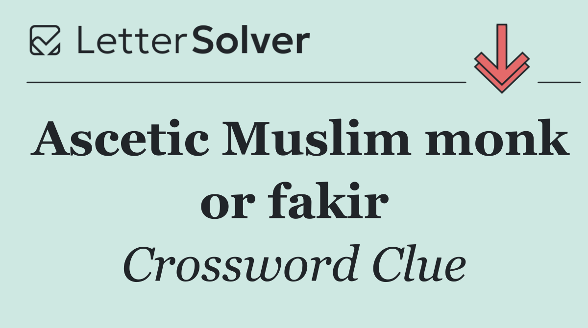 Ascetic Muslim monk or fakir
