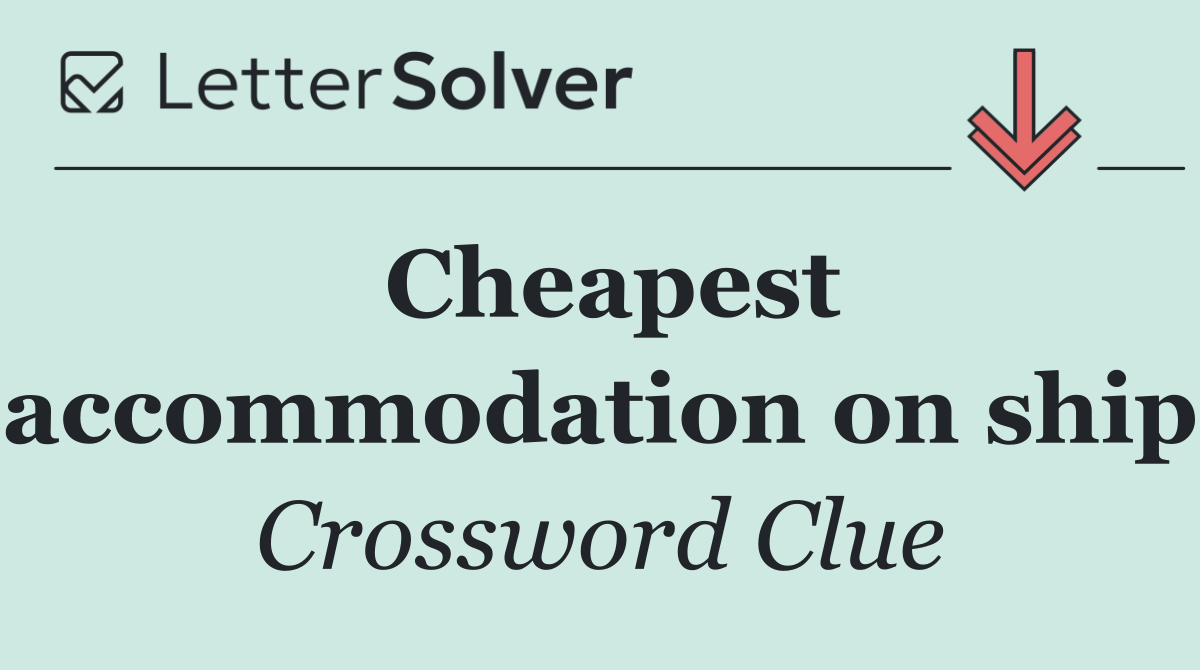 Cheapest accommodation on ship