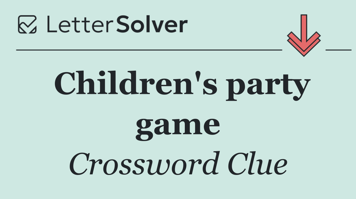 Children's party game