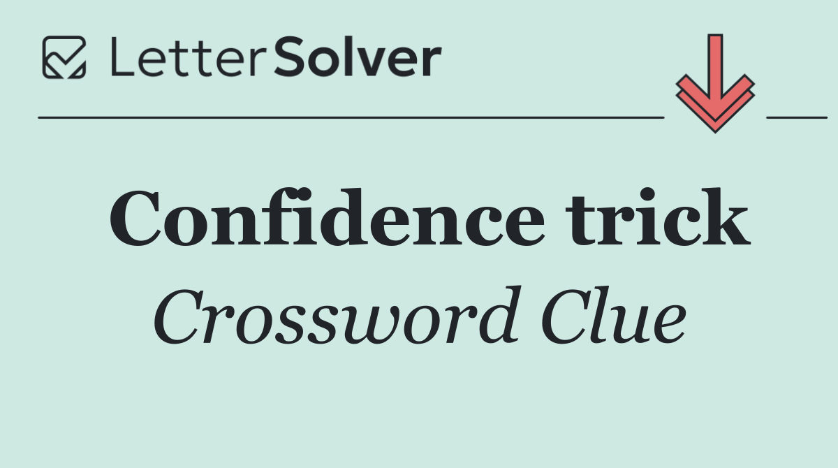 Confidence trick