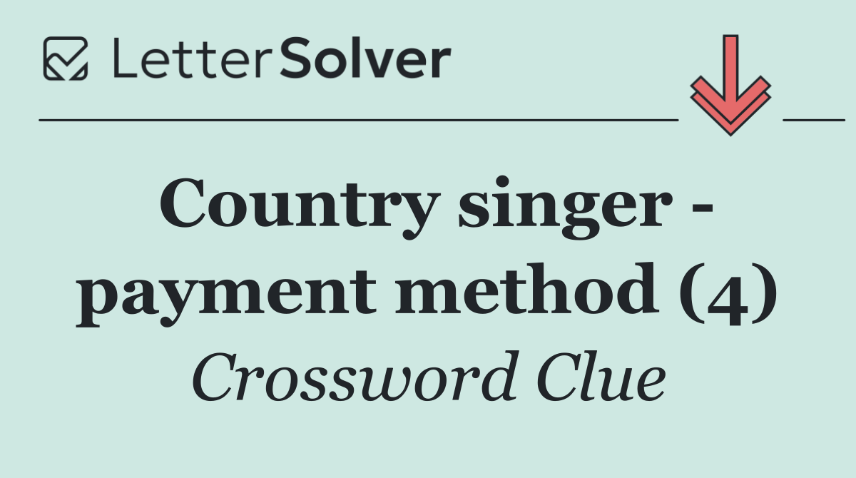 Country singer   payment method (4)