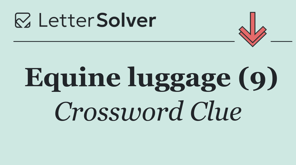 Equine luggage (9)