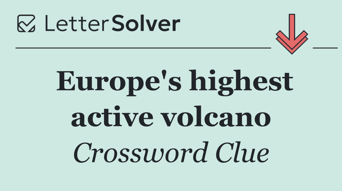 Europe's highest active volcano