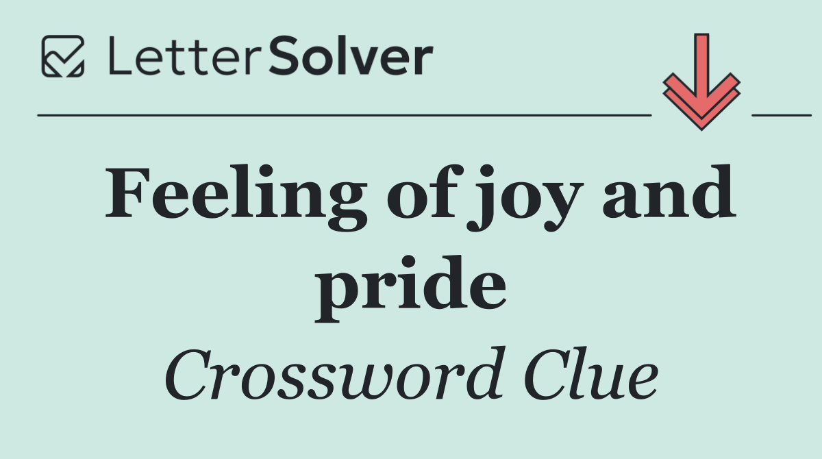 Feeling of joy and pride