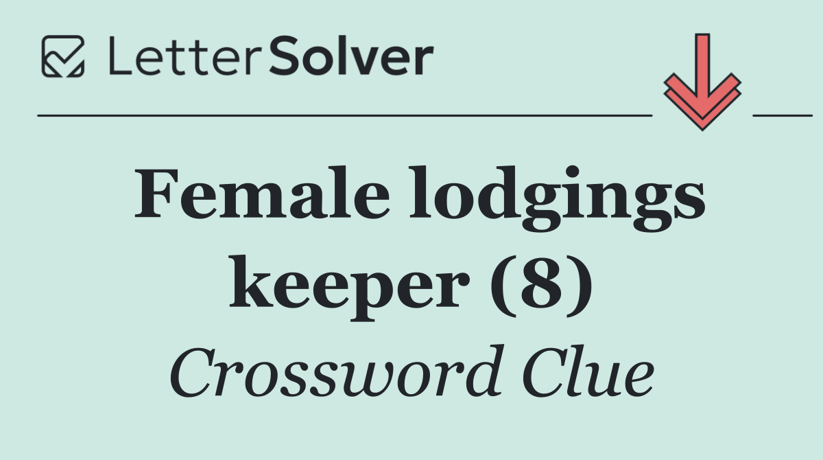 Female lodgings keeper (8)