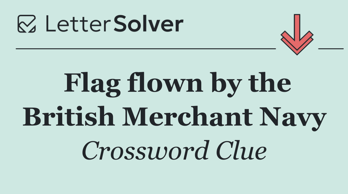 Flag flown by the British Merchant Navy