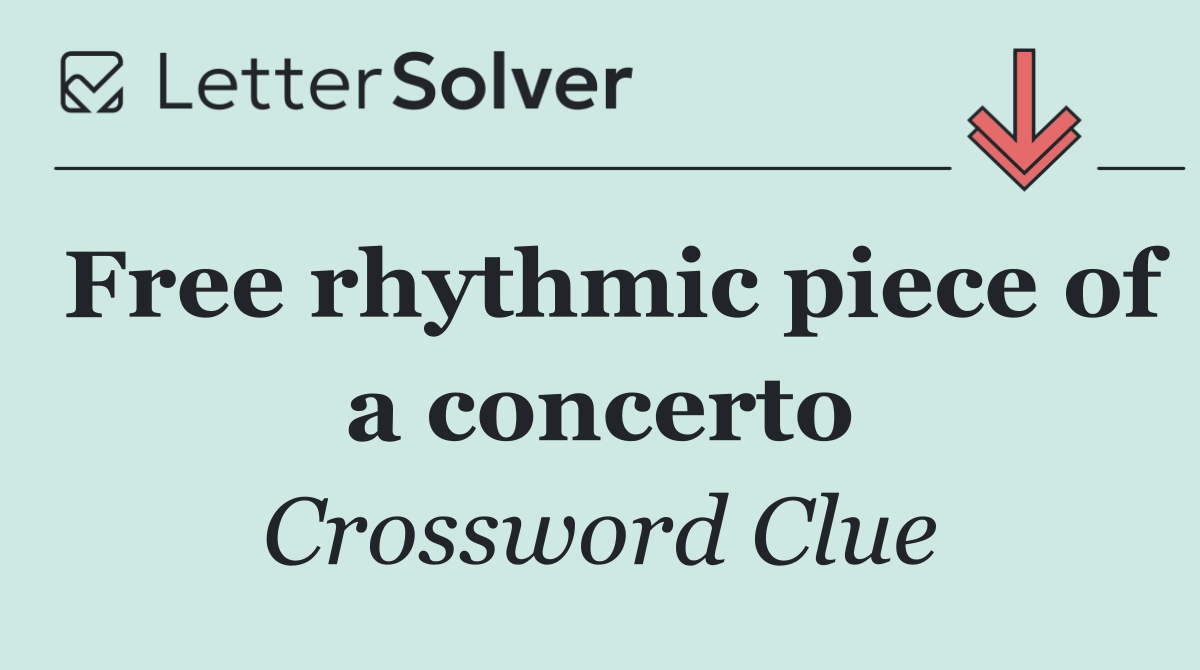 Free rhythmic piece of a concerto