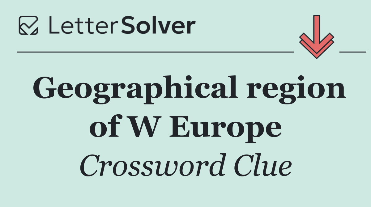 Geographical region of W Europe