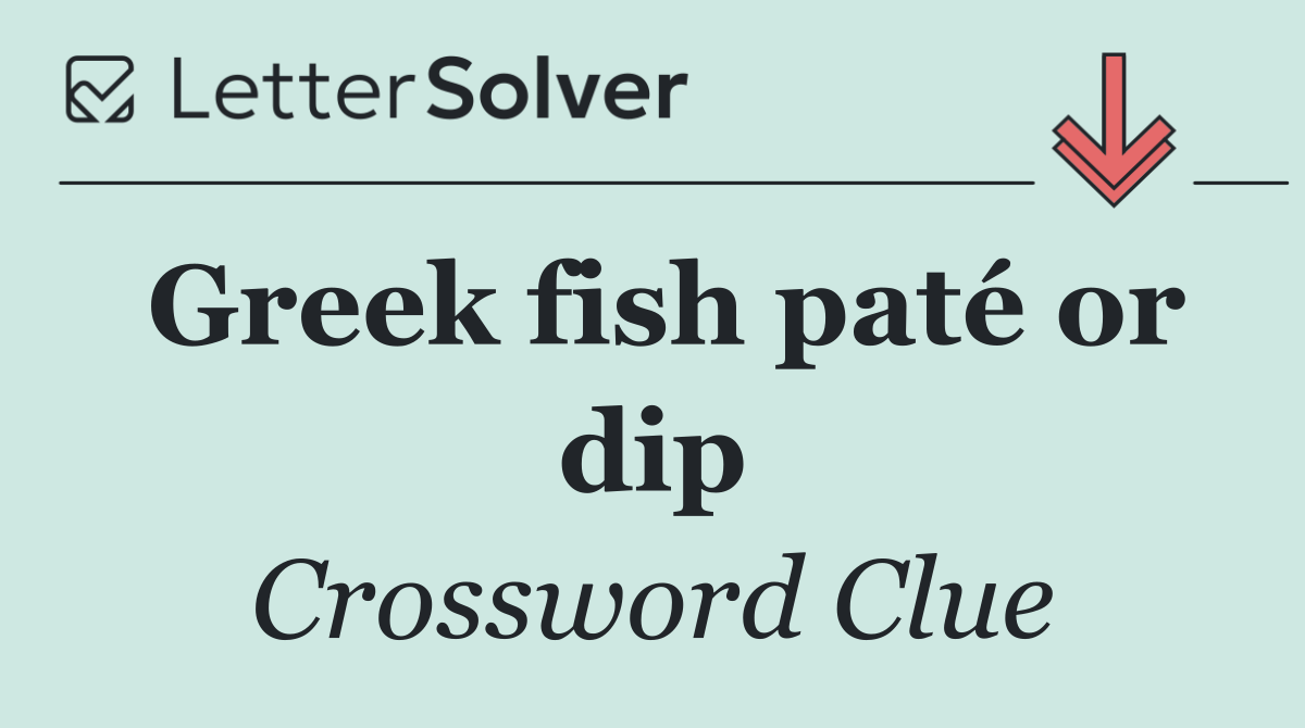 Greek fish paté or dip