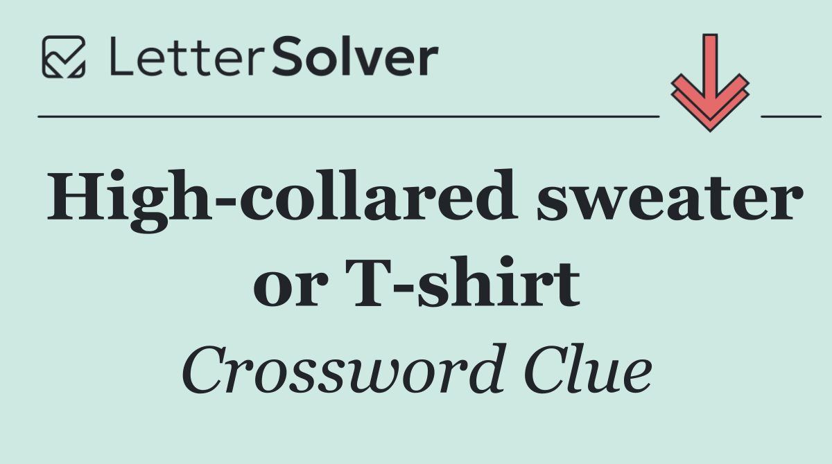 High collared sweater or T shirt