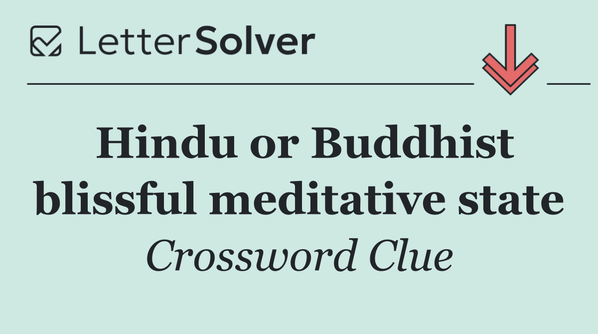 Hindu or Buddhist blissful meditative state