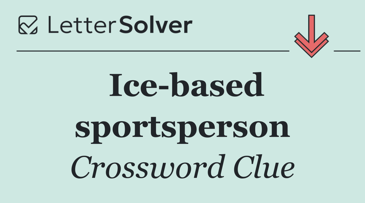 Ice based sportsperson