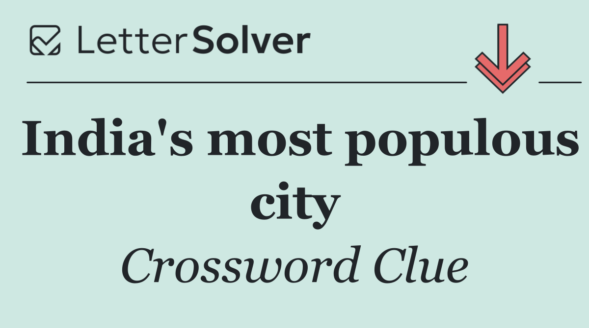 India's most populous city