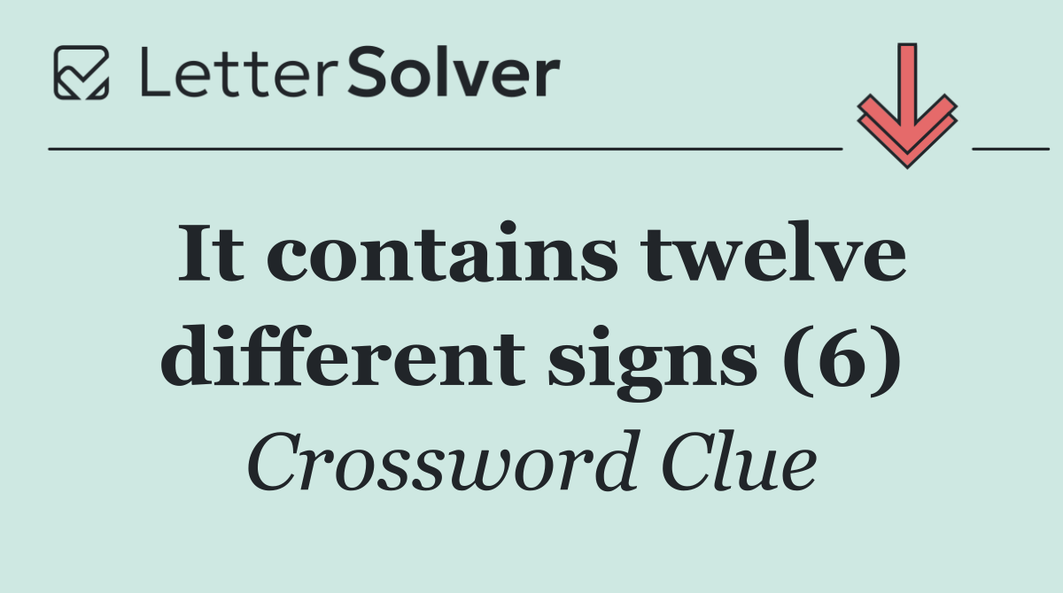 It contains twelve different signs (6)