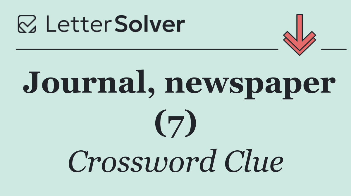 Journal, newspaper (7)