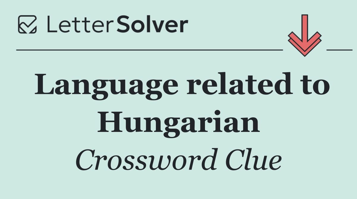 Language related to Hungarian
